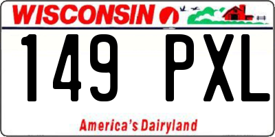 WI license plate 149PXL