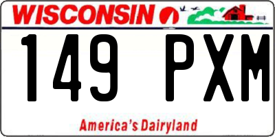 WI license plate 149PXM