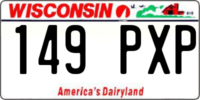 WI license plate 149PXP