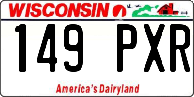 WI license plate 149PXR