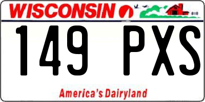 WI license plate 149PXS