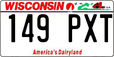 WI license plate 149PXT