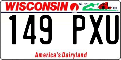 WI license plate 149PXU