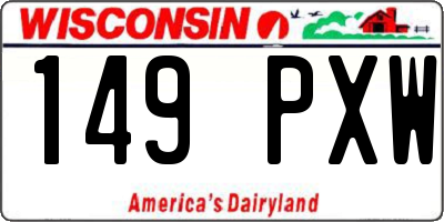 WI license plate 149PXW