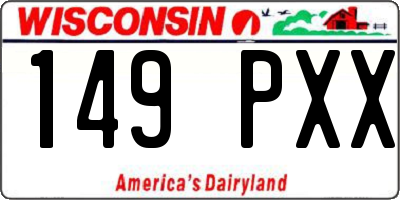WI license plate 149PXX