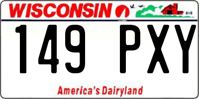 WI license plate 149PXY