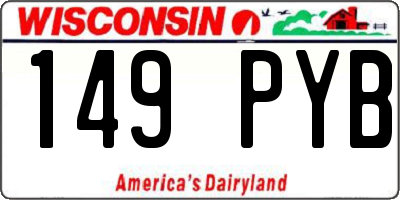 WI license plate 149PYB