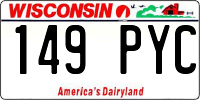 WI license plate 149PYC