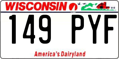 WI license plate 149PYF