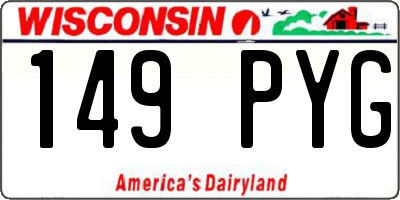 WI license plate 149PYG