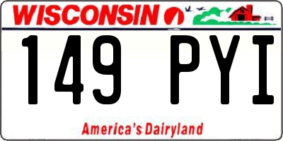 WI license plate 149PYI