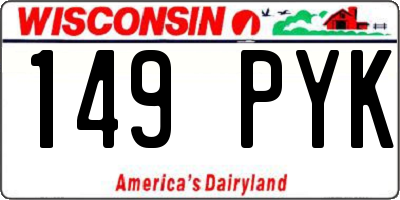 WI license plate 149PYK