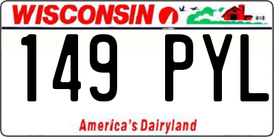 WI license plate 149PYL