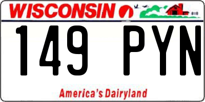 WI license plate 149PYN