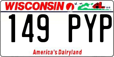 WI license plate 149PYP
