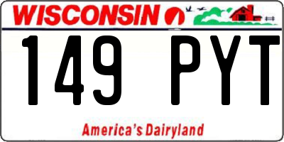 WI license plate 149PYT