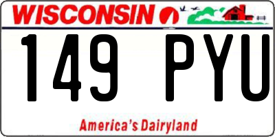 WI license plate 149PYU