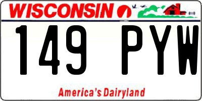 WI license plate 149PYW