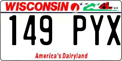 WI license plate 149PYX