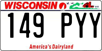 WI license plate 149PYY