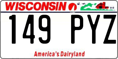 WI license plate 149PYZ