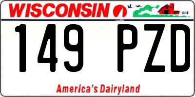 WI license plate 149PZD