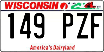 WI license plate 149PZF
