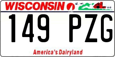 WI license plate 149PZG