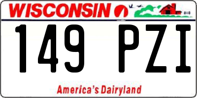 WI license plate 149PZI