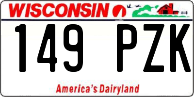 WI license plate 149PZK