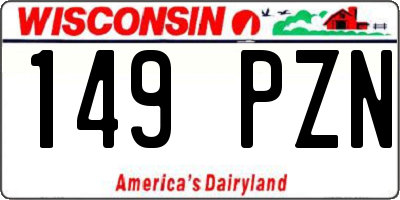 WI license plate 149PZN