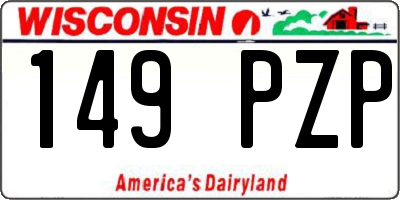 WI license plate 149PZP