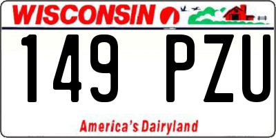WI license plate 149PZU