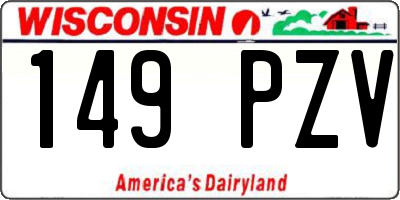 WI license plate 149PZV