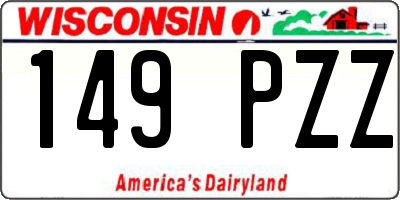 WI license plate 149PZZ