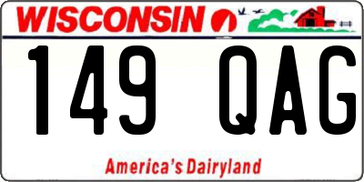 WI license plate 149QAG