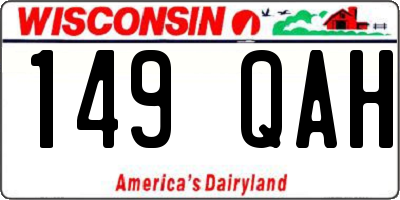 WI license plate 149QAH
