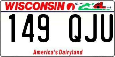 WI license plate 149QJU