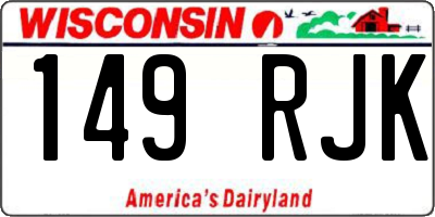 WI license plate 149RJK