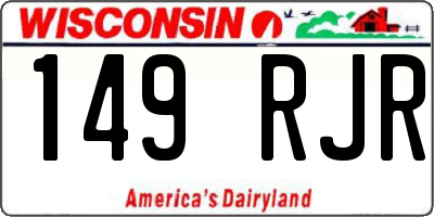 WI license plate 149RJR