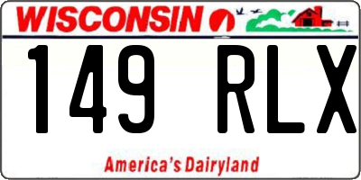 WI license plate 149RLX