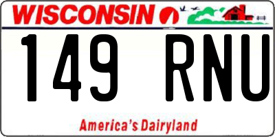 WI license plate 149RNU