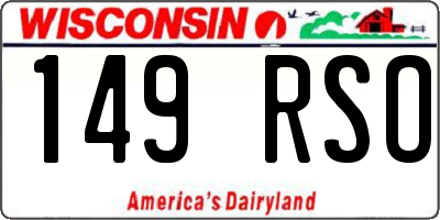 WI license plate 149RSO