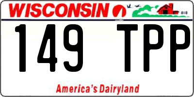 WI license plate 149TPP