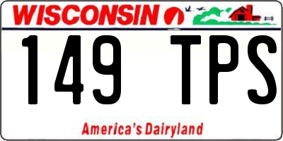WI license plate 149TPS