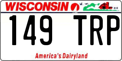 WI license plate 149TRP