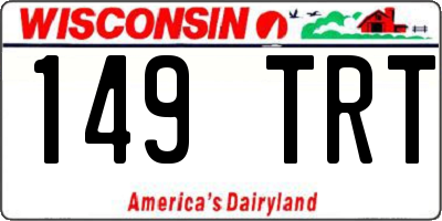 WI license plate 149TRT