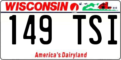 WI license plate 149TSI