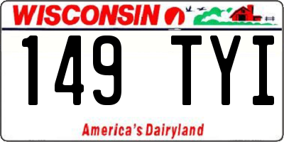 WI license plate 149TYI