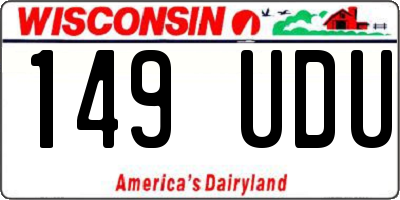 WI license plate 149UDU
